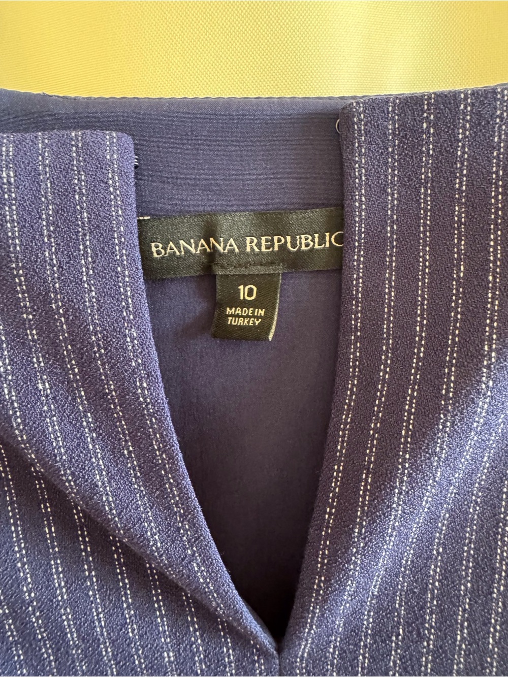 Banana Republic Navy Pinstripe Notch-Neck Peplum Cami women - Picture 11 of 11